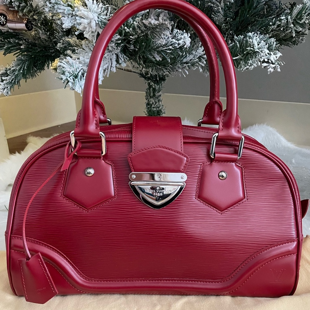 Louis Vuitton Red Epi Leather Segur Satchel